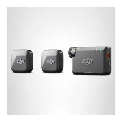 Front. DJI - DJI Mic Mini (2 TX + 1 RX) Wireless Lavalier Microphone for 2-Person (Black).