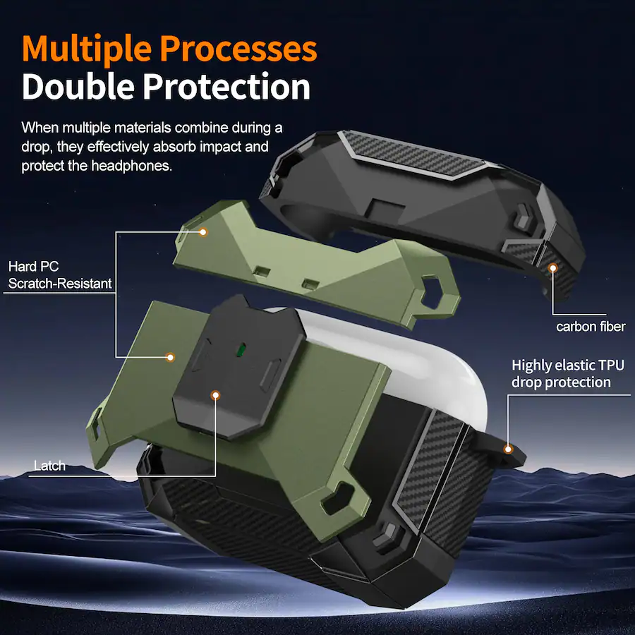 Pro Hard Pc UUCOVER Safety Lock Case for Airpods Pro 3rd Gen (2025) Shockproof TPU ...