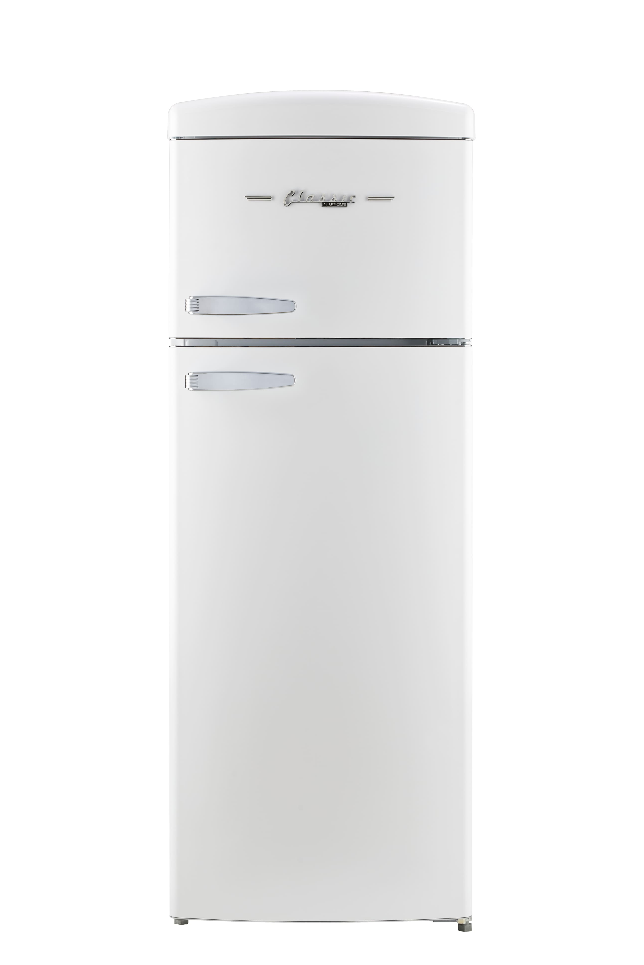 Unique Appliances - Classic Retro 7.5cu.ft Compact Top Freezer Refrigerator - Marshmallow White