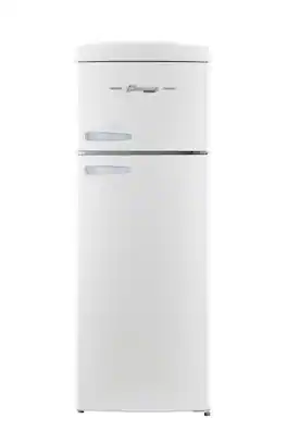Unique Appliances - Classic Retro 7.5cu.ft Compact Top Freezer Refrigerator - Marshmallow White
