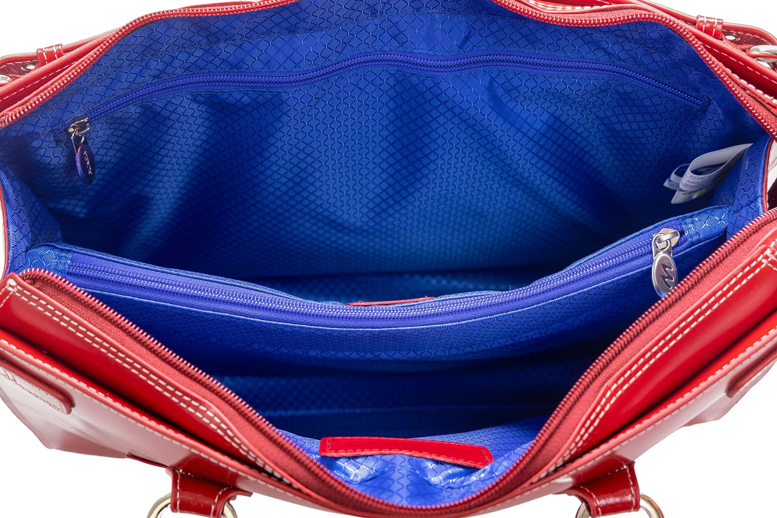 Alt View 5. McKleinUSA - 15-Inch Top-Grain Cowhide Leather Laptop Briefcase WINNETKA Business Organizer Removable Sleeve - Red.