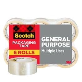 3M - Scotch Shipping Packaging Tape, 1.88" x 109 yd, Great for Packing, Shipping & Moving, 6 Rolls (3350L-6)