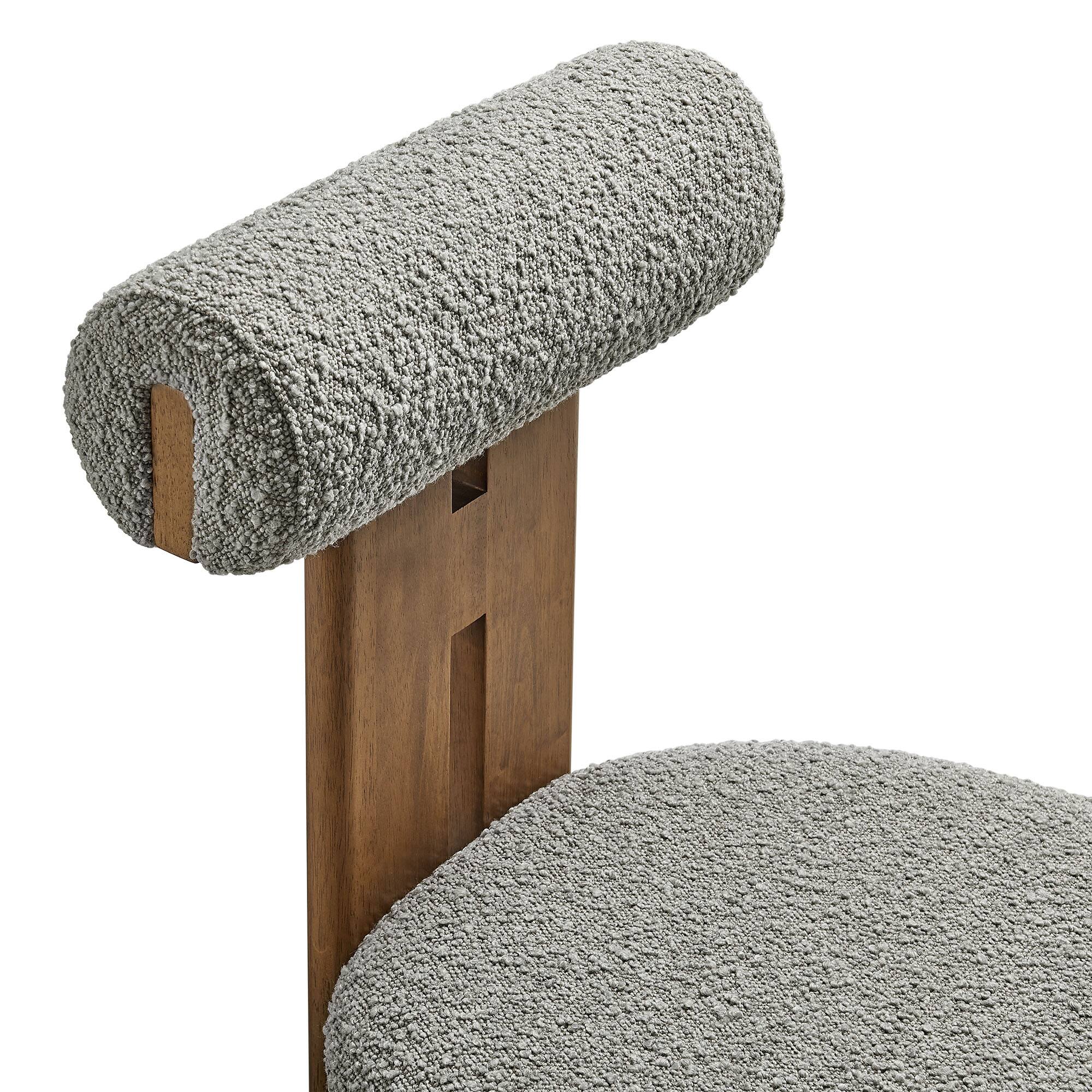Alt View 4. Modway - Torian Boucle Fabric Dining Chair Set of 2 by Modway - Gray.