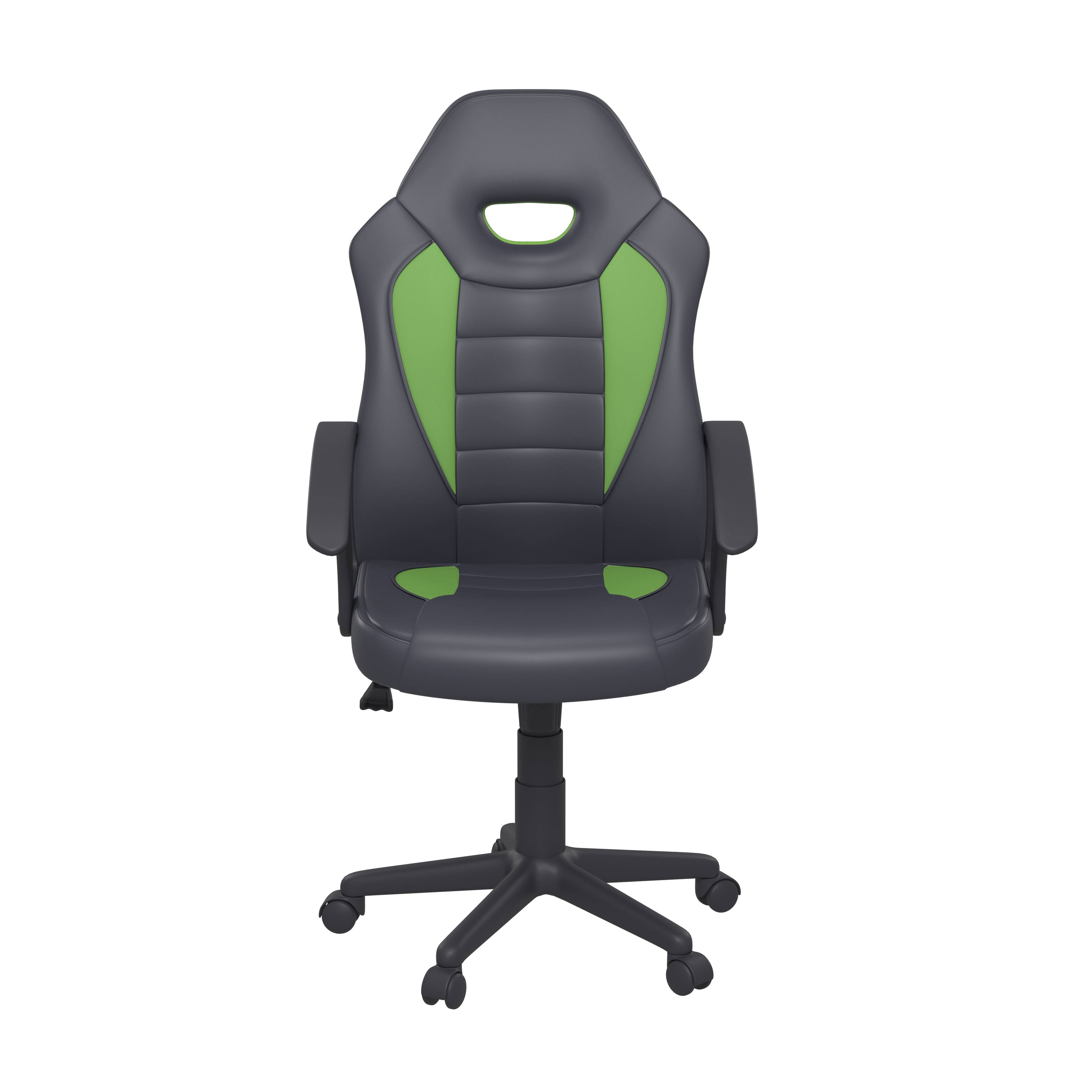 Front. Lifestyle Solutions - Racing Series P-Line Gaming Chair - Green.