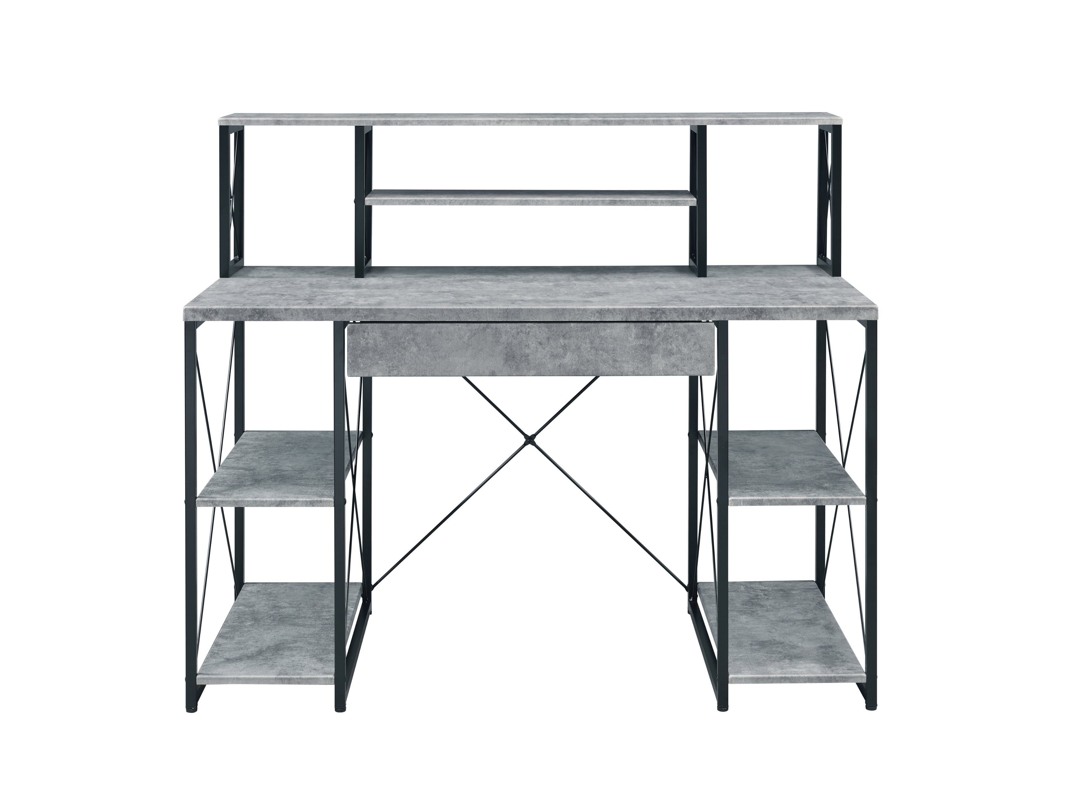 Forest'nSky - All Purpose Writing Desk, Finish Computer Table for Home Office, Study, or Bedroom, Modern Style - Gray