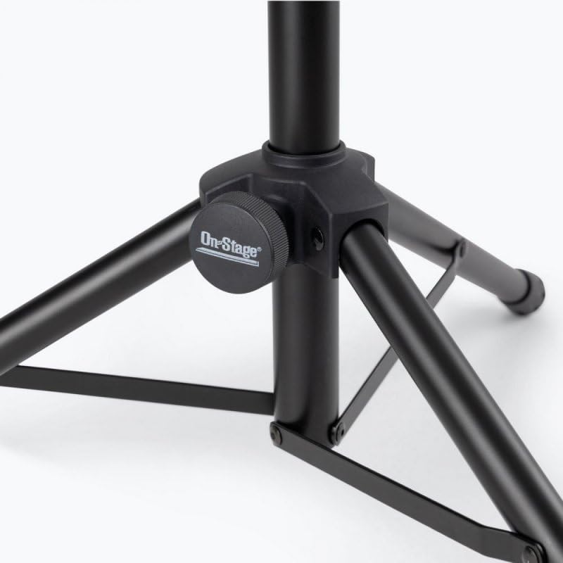 Alt View 9. On Stage Stands - On-Stage SSAS7000B Mini Adjustable Speaker Stand (Folding, Portable, PA Loudspeaker Setup, Tripod Base, Nonslip Rubber - Black.