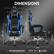 DIMENSIONS
25.2" x 21.6"
HEIGHT: 27" - 30"
WIDTH: 14.5" x 19.2"
DEPTH: 48.2" - 51.3"
SEAT HEIGHT: 17.6" - 15.2"
SEAT WIDTH: 20"
SEAT DEPTH: 15"
ARMREST HEIGHT: 27.5"
RECOMMENDED SIZE
5'3" - 5'11"
<400lbs
Note: There will be errors in the data due to manual measurement.