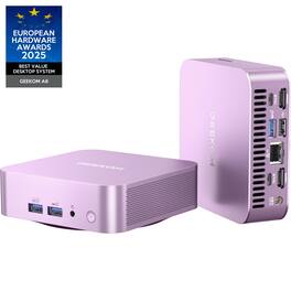 Geekom - A6 Mini PC with AMD Ryzen 7 6800H, 32GB DDR5 RAM, 1TB PCIe 4.0 NVMe SSD, Radeon 680M, Windows 11 Pro Pre-installed - Pink
