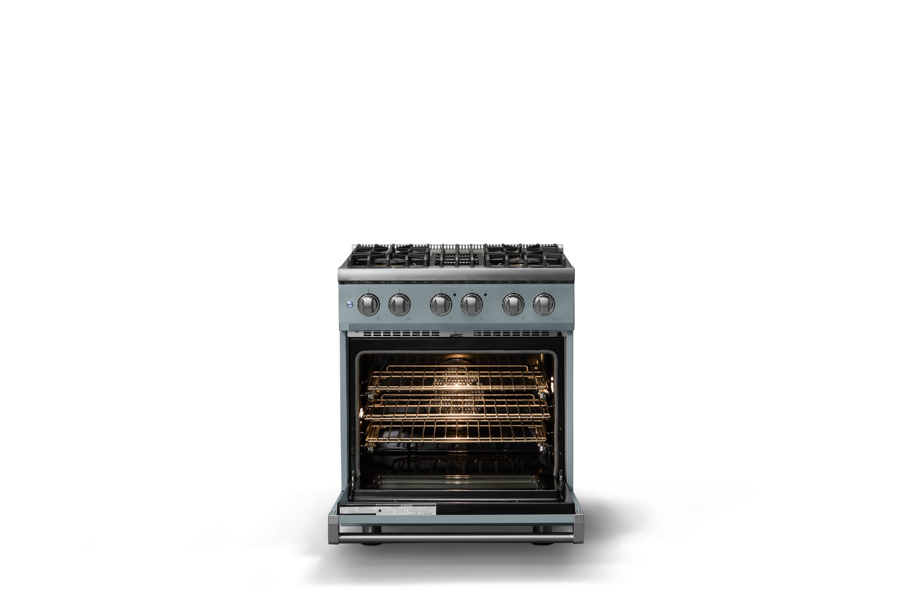 Alt View 2. Viking - 30 in. Wide 4 Burner Pro 5 Series 4.7 Cu. Ft. Freestanding Sealed Dual Fuel Convection Range - November Sky - November Sky.