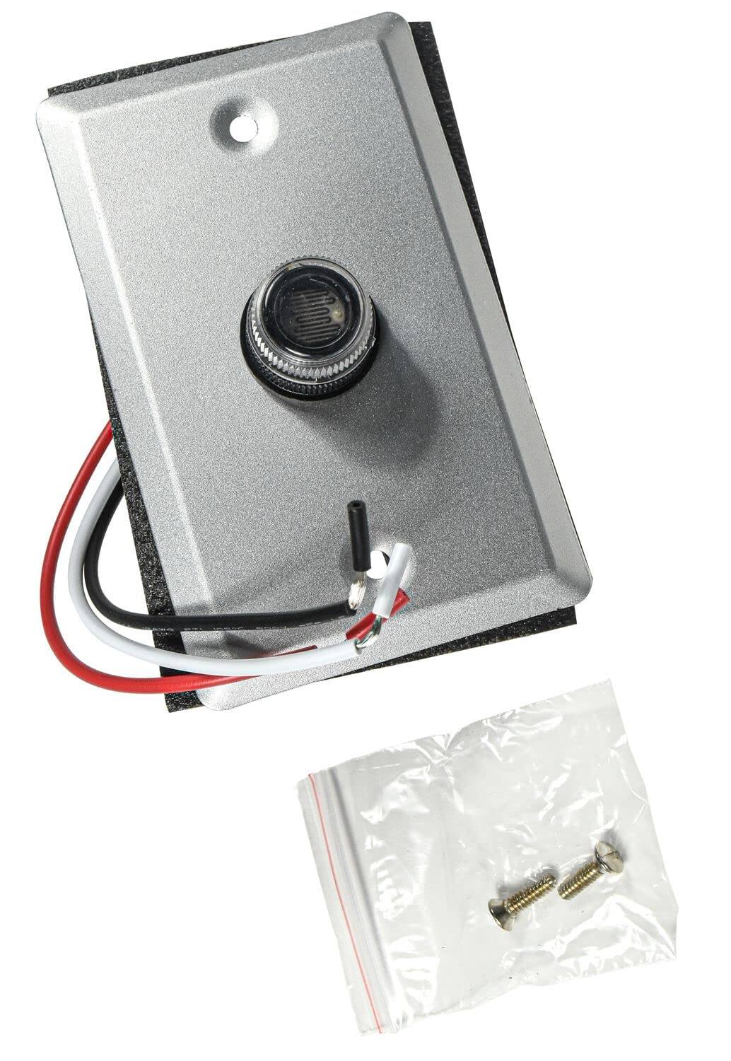 Alt View 5. HQRP - HQRP Thermal Photocell Sensor w/ Wall Plate 120V Dusk to Dawn Wire-In Outdoor Light Switch UL.