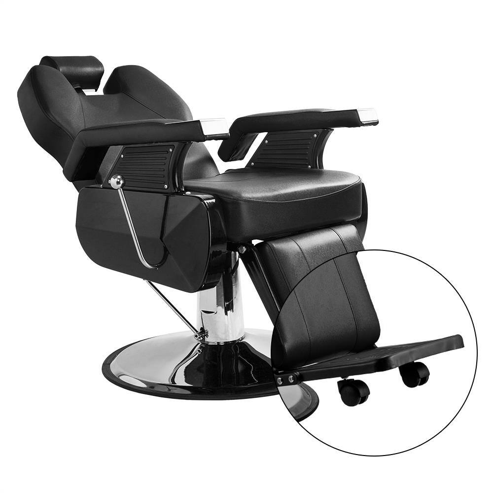 Alt View 7. Winado - Heavy Duty Hydraulic Recline Barber Chair Barbershop Equipment with Adjustable Headrest & Footrest for Beauty Salon Spa - Black.