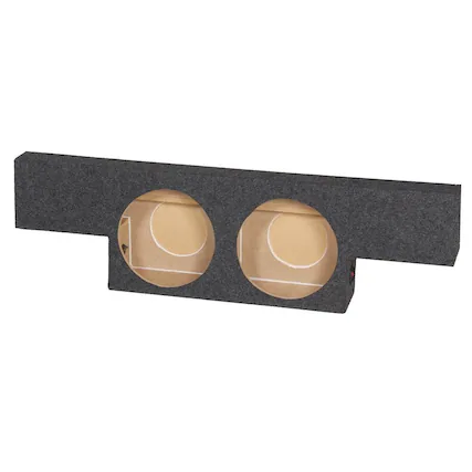 Front. QPower - QPower Non HD Crew Cab Behind Seat Dual 12" Subwoofer Box - Charcoal Gray.