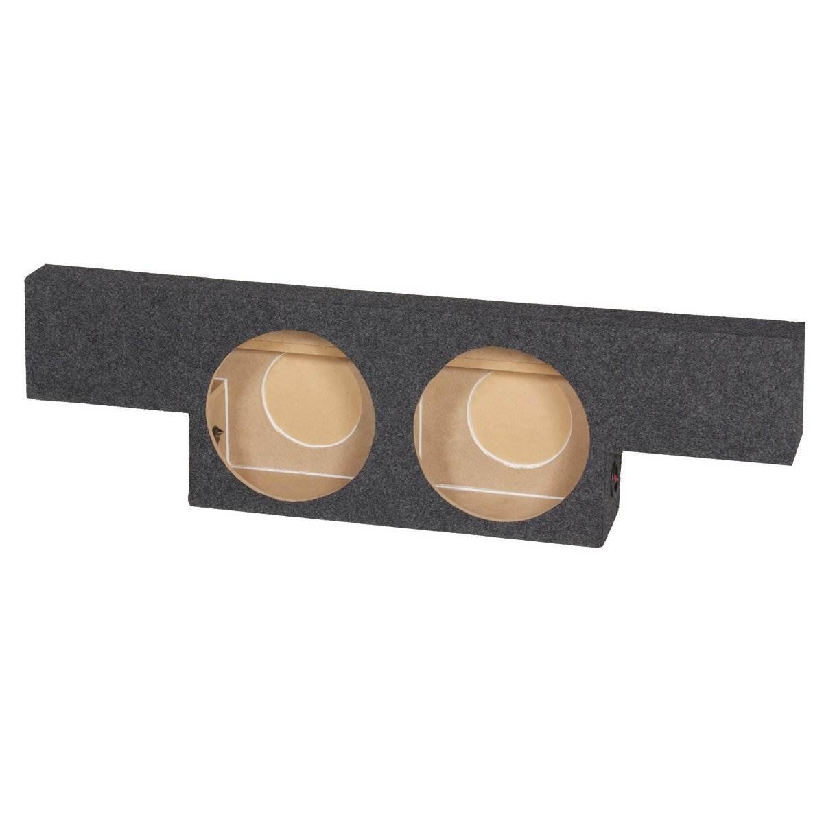 Front. QPower - QPower Non HD Crew Cab Behind Seat Dual 12" Subwoofer Box - Charcoal Gray.