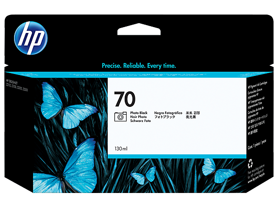 HP - 70 130-ml Photo Black DesignJet Ink Cartridge, C9449A