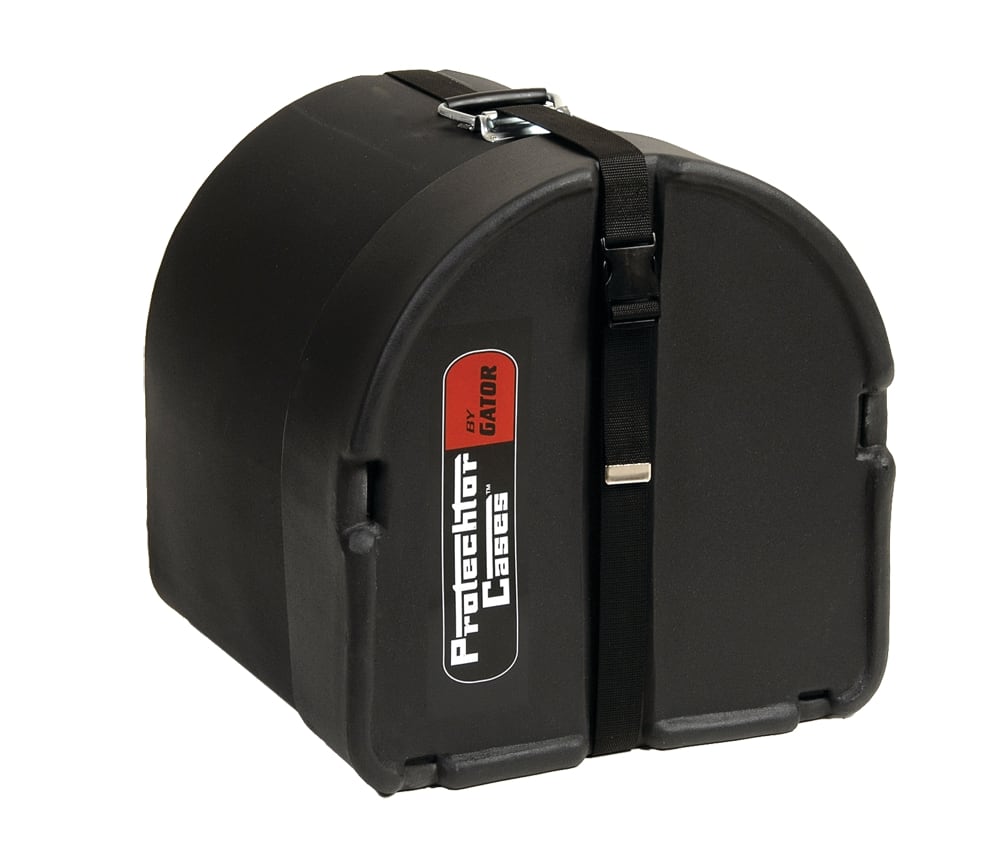 Gator - Classic Protector Tom Drum Case 14" x 14", Polyethylene Construction, with Strong Strap Latch for Secure Closure
