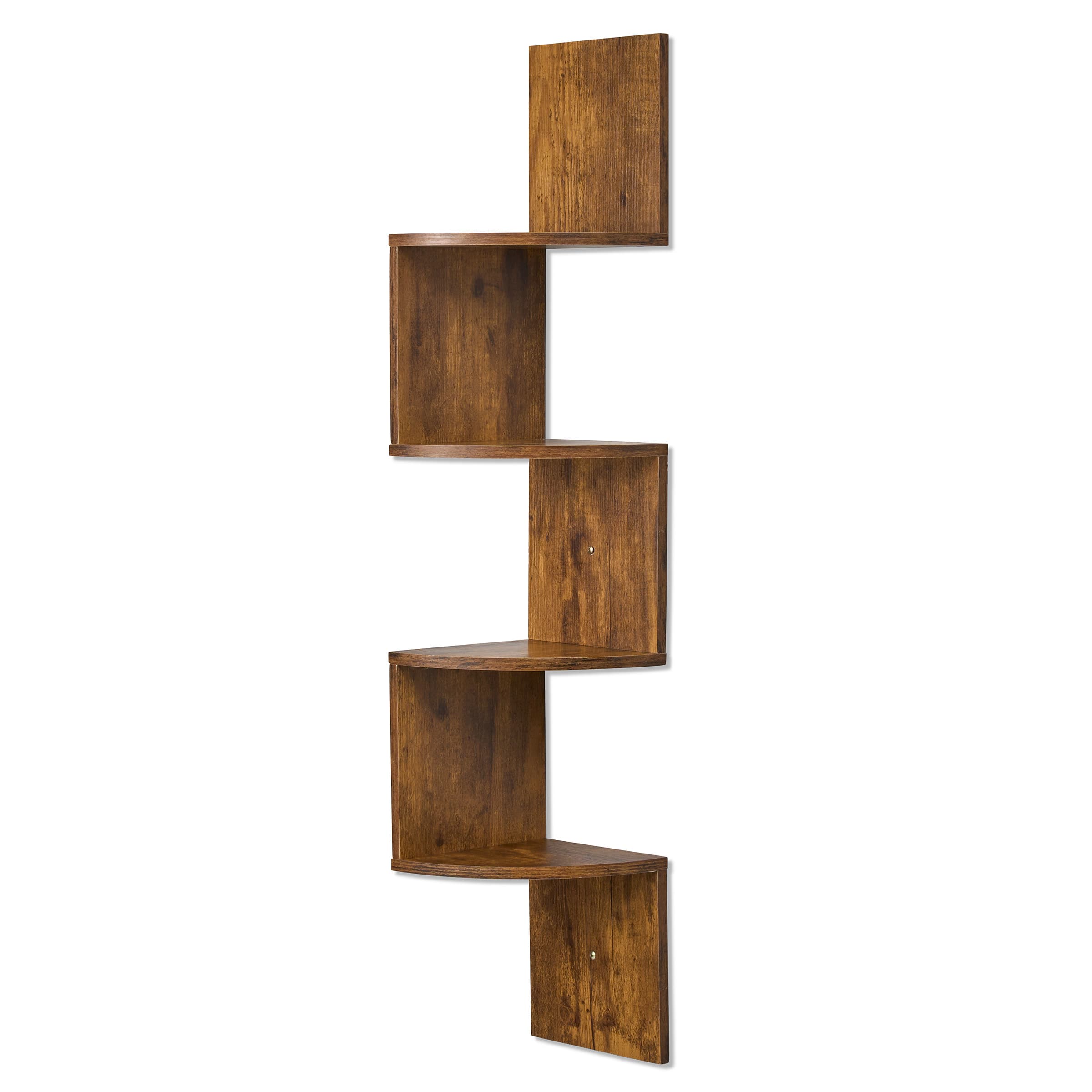 "Sorbus - 5-Tier Zig Zag Floating Corner Wall Bookshelf Unit – (40"" Tall) for Living Room, Bedroom, Office, & More - Brown" price history on PriceWatchPro
