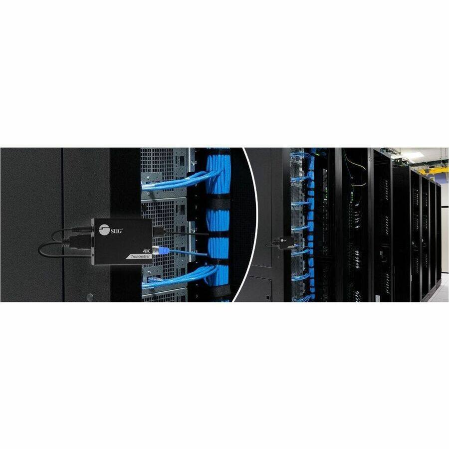 Alt View 2. SIIG Inc - SIIG 4K HDMI USB KVM Extender over CAT6 - Up to 230 feet - Zero Latency - ESD Protection - SIIG HDMI KVM Extender - Black.
