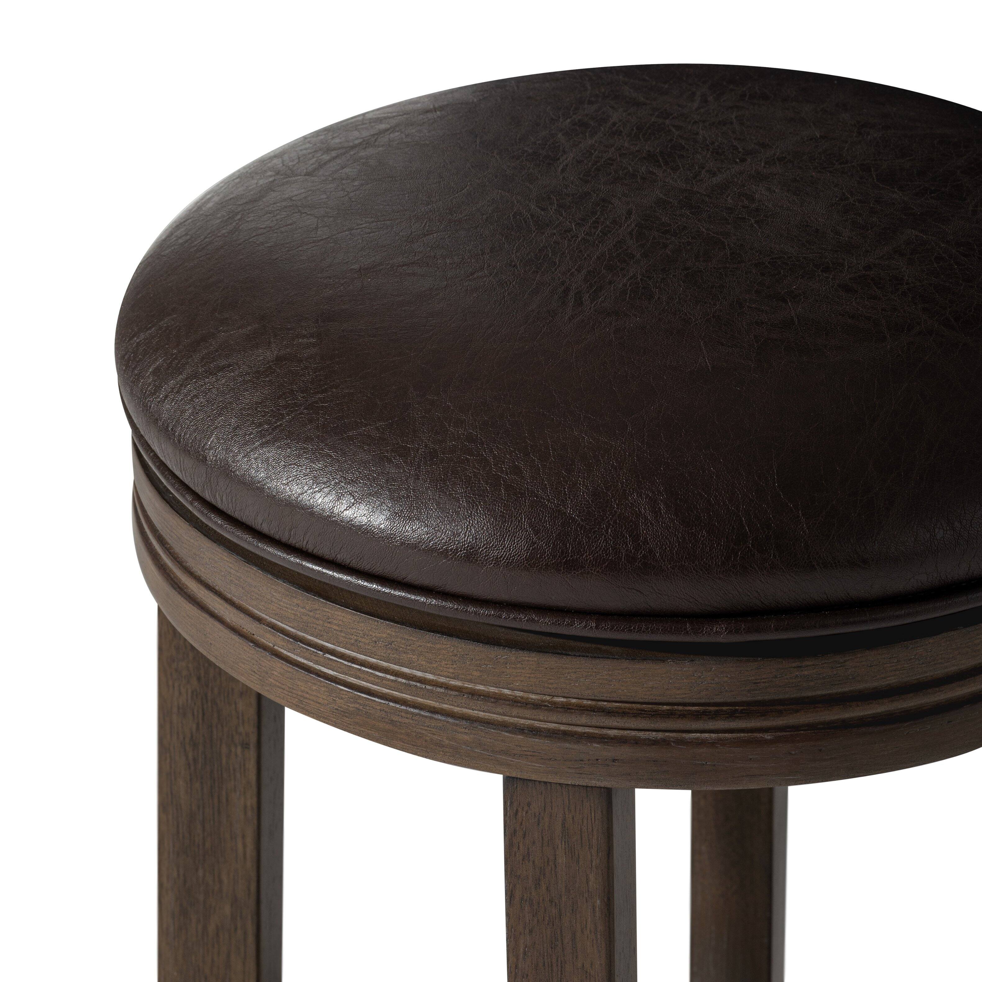 Alt View 7. Maven Lane - 31' Eva Bar Stool in Walnut Finish with  Vegan Leather - Walnut.