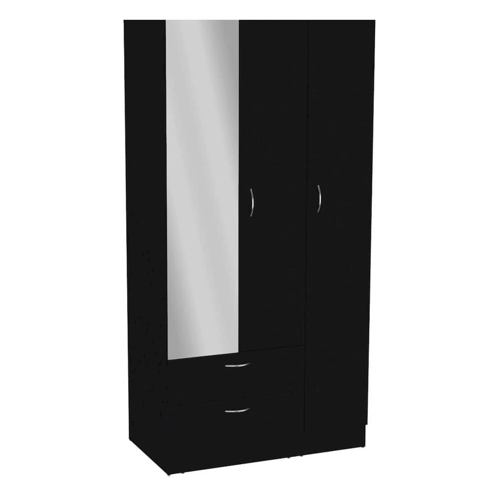 TuHome - Riverside Armoire Black MDF - White