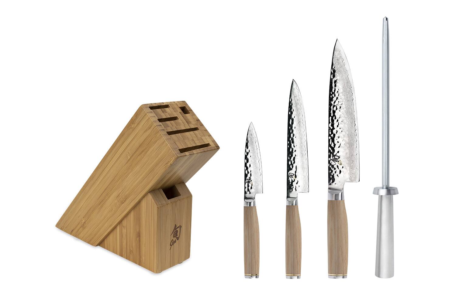 Alt View 1. Shun - Premier Blonde 5 Piece Starter Set with 6-Slot Slimline Block - Silver.