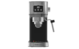 HOMLUX - Geek Chef Coffeemakers Espresso Machine, Cappuccino & Latte Machine with ESE POD Filter & Milk Frother Steam Wand - Silver