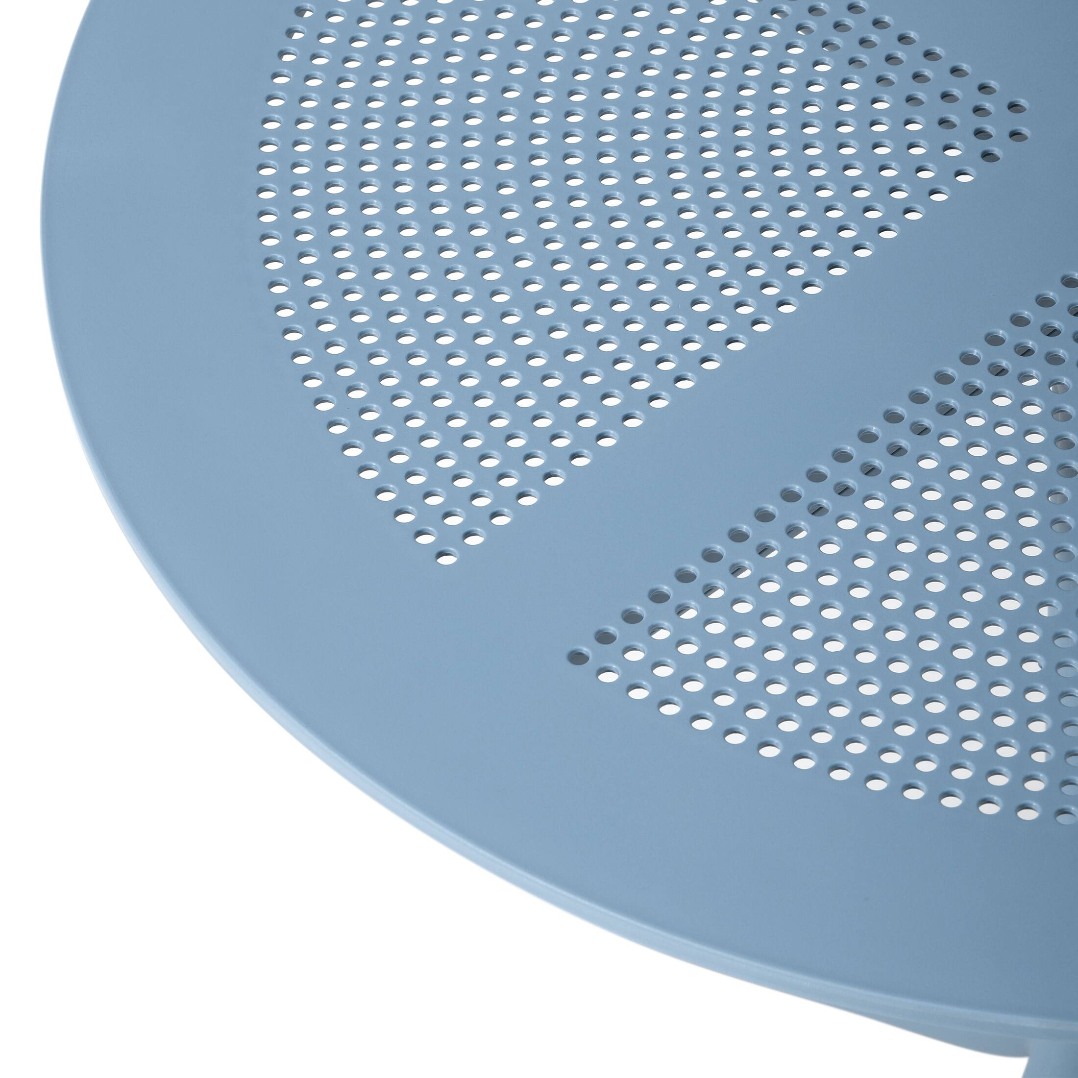 Alt View 3. WestinTrends - WestinTrends Playa 31.5" Round Plastic Outdoor Patio Dining Table for 4 - French Blue.