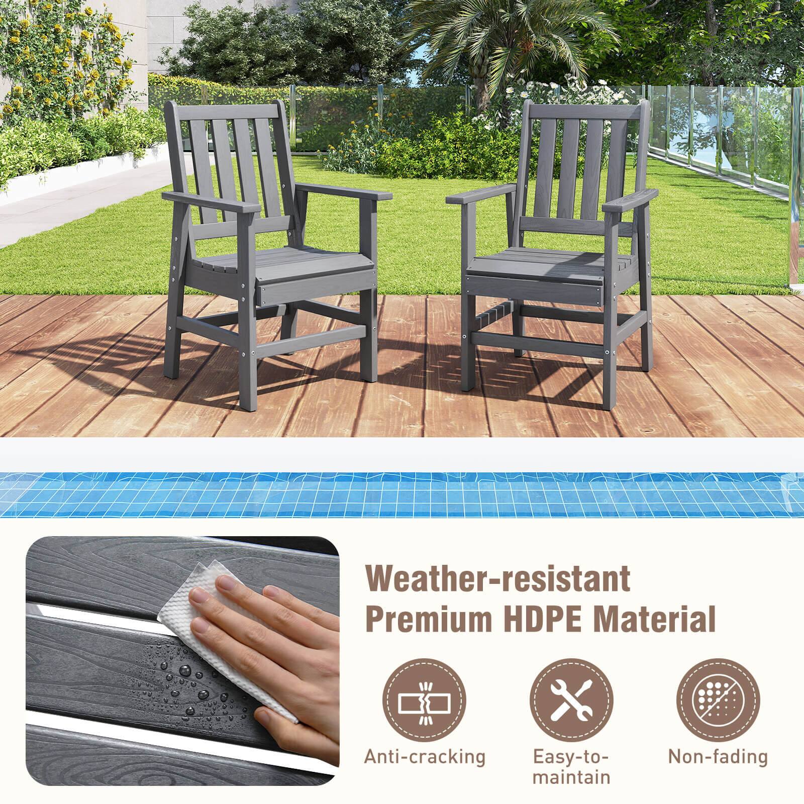 Weather-resistant Premium HDPE Material  
Anti-cracking  
Easy-to-maintain  
Non-fading
