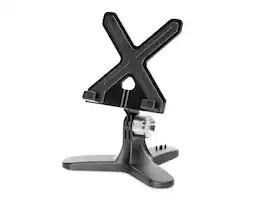 WeatherTech - TabletHolder | Universal Tablet Stand, Anti-slip Face, Adjustable Tilt, Weighted Base – Silver Metal Knob - Black