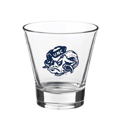 Front. Indigo Falls - North Carolina Tar Heels 12oz. Slant Vault Rock Glass - Multicolor.