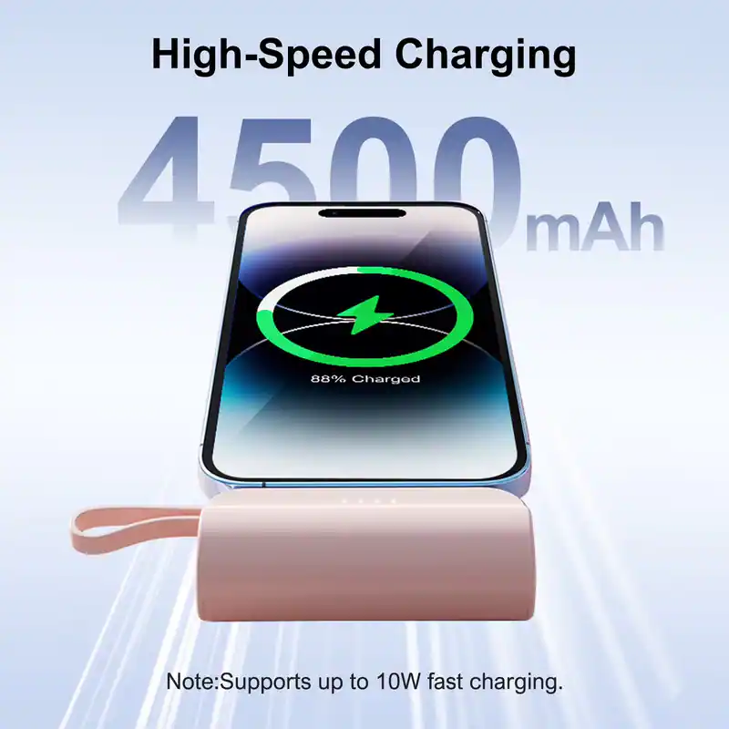 High-Speed Charging  
4500 mAh  
88% Charged  

Note: Supports up to 10W fast charging.