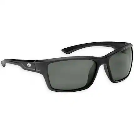Front. Flying Fisherman - Flying Fisherman Cove Polarized Sunglasses - Matte Black/Smoke - Matte Black/Smoke.