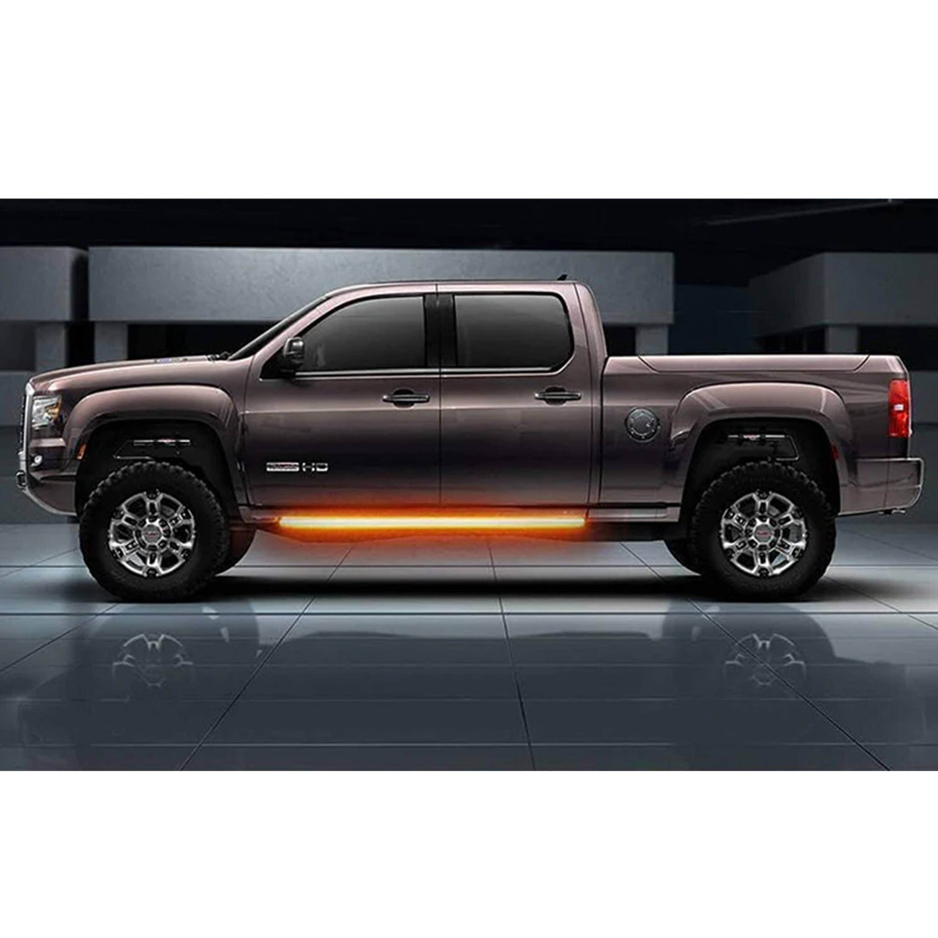 Alt View 11. Race Sport - COLORTRAIL LoPro 84” Sidekick Running Board Switchback LED Strip Kit - Multi.