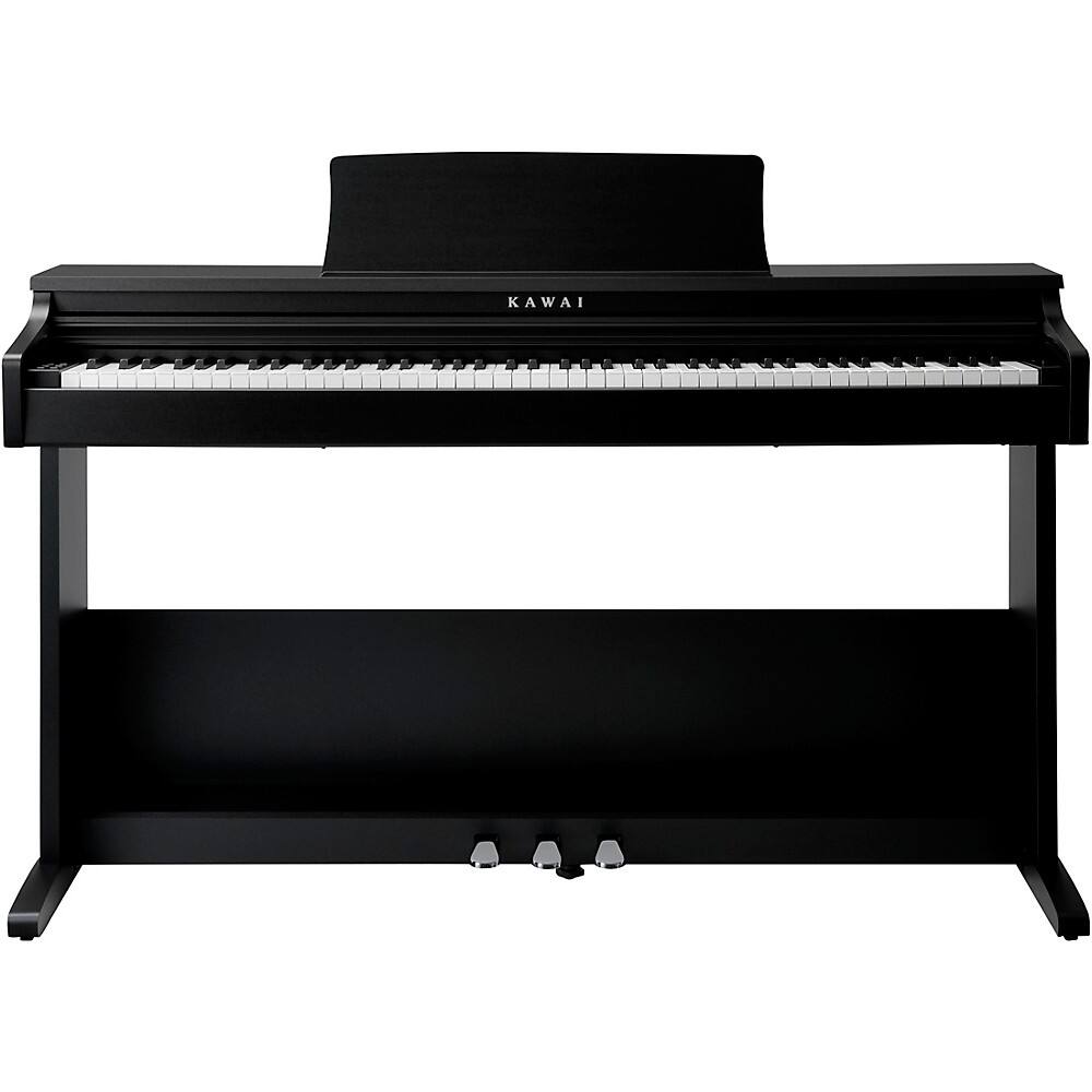 Angle. Kawai Pianos - Kawai KDP75 Digital Home Piano - Embossed Black.