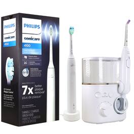 Philips Sonicare - 4100 Electric Toothbrush with Cordless Power Flosser 3000 - White