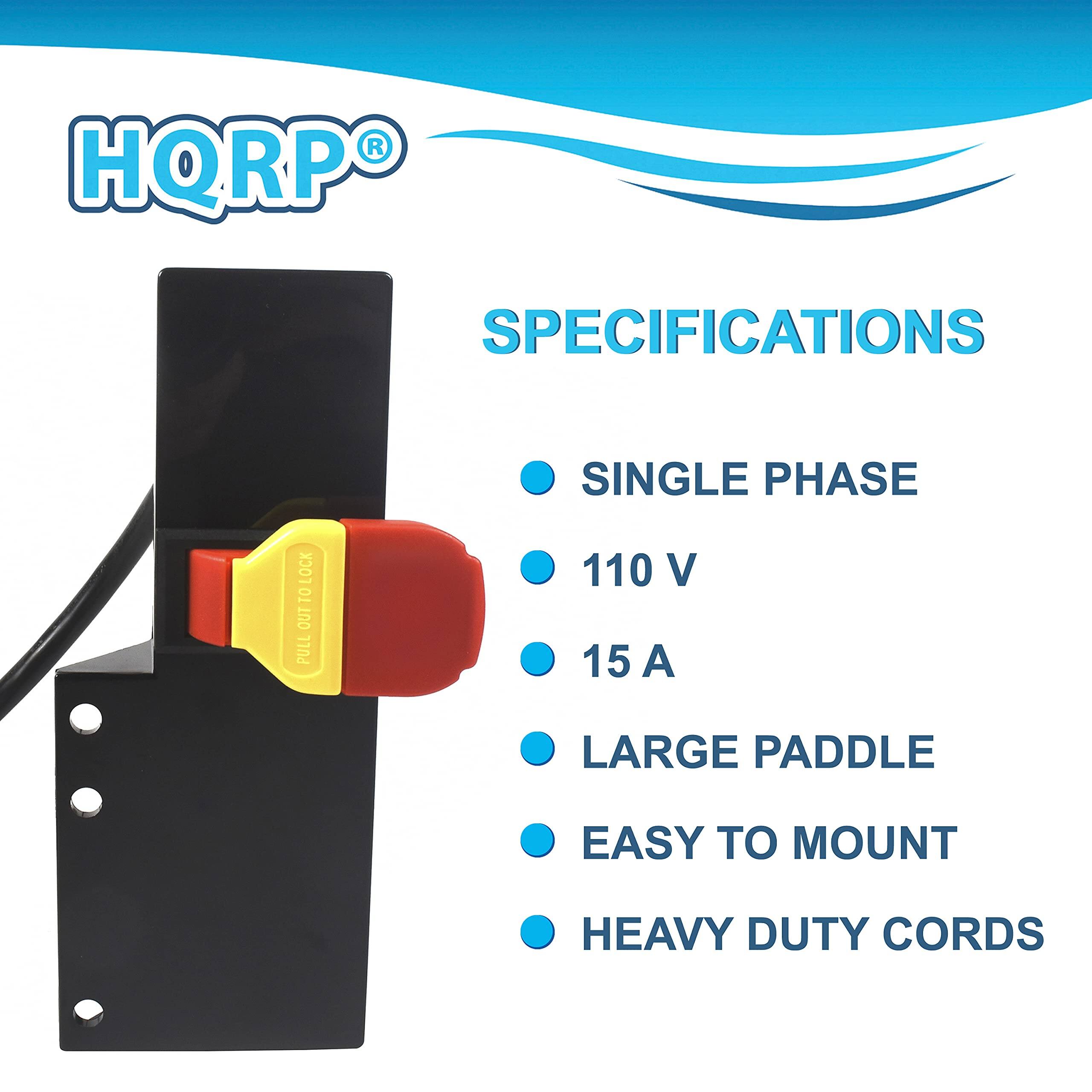HQRP SPECIFICATIONS  
SINGLE PHASE  
110 V  
15 A  
LARGE PADDLE  
EASY TO MOUNT  
HEAVY DUTY CORDS