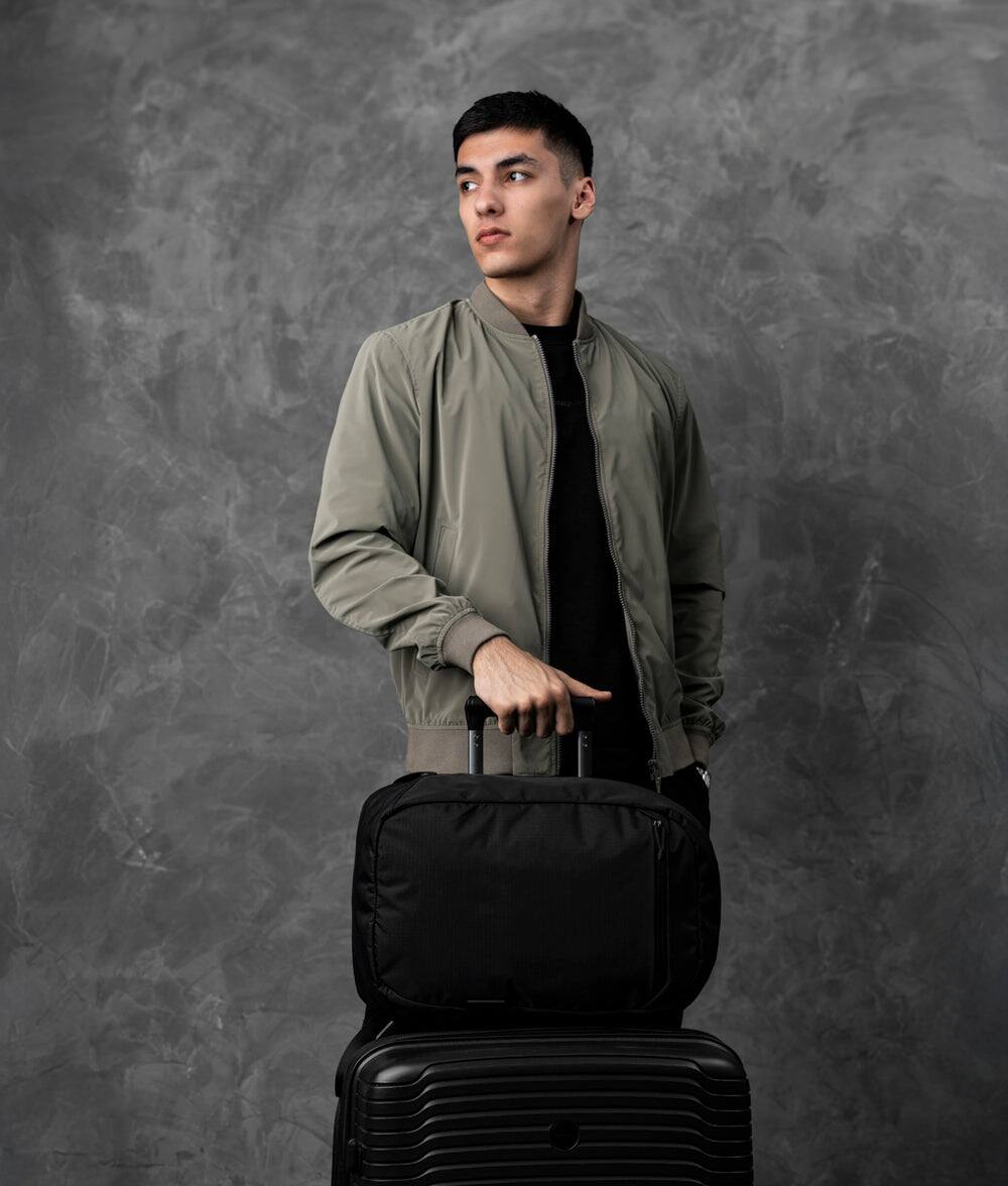 Alt View 1. ALPAKA - ALPAKA Aero Pack 16L Laptop Backpack with 16" Sleeve Lightweight Water-Resistant Travel Commuter Backpack - Black Axoflux 210D.