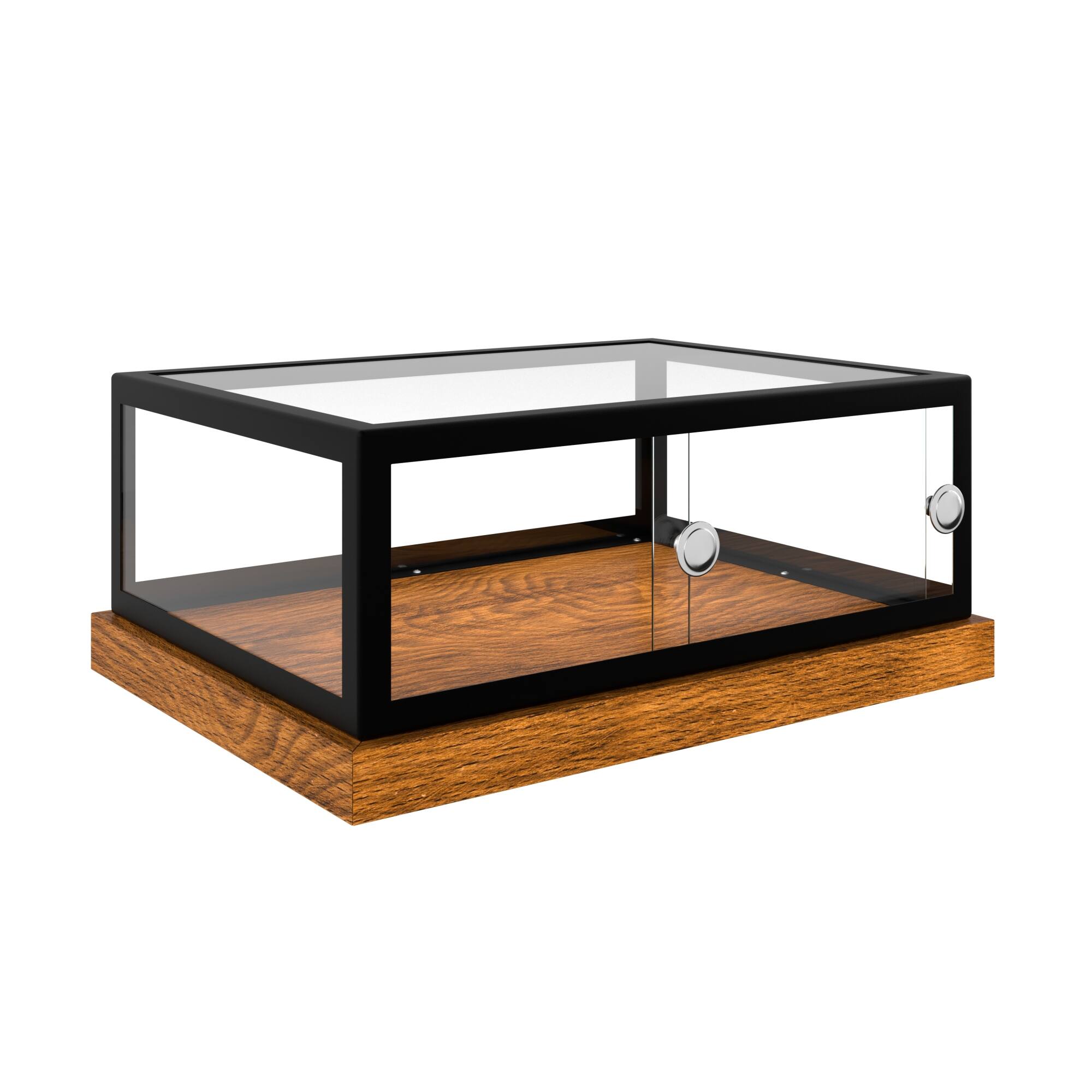 Alt View 5. Koolmore - 20 in. Wood and Glass Muffin, Cake Bakery Display Case (KM-BDW-20MUF) - Dark Wood Grain.