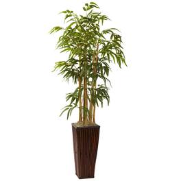 BreeBe - 4' Bamboo w/Decorative Planter - Multicolor 1