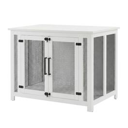Crosley Furniture - Dane Credenza Dog Crate - White
