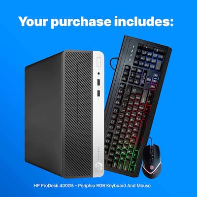 HP Refurbished Excellent ProDesk 400G5 SFF Desktop PC, Intel i5 HP Refurbished Excellent ProDesk 400G5 SFF Desktop PC, Intel i5