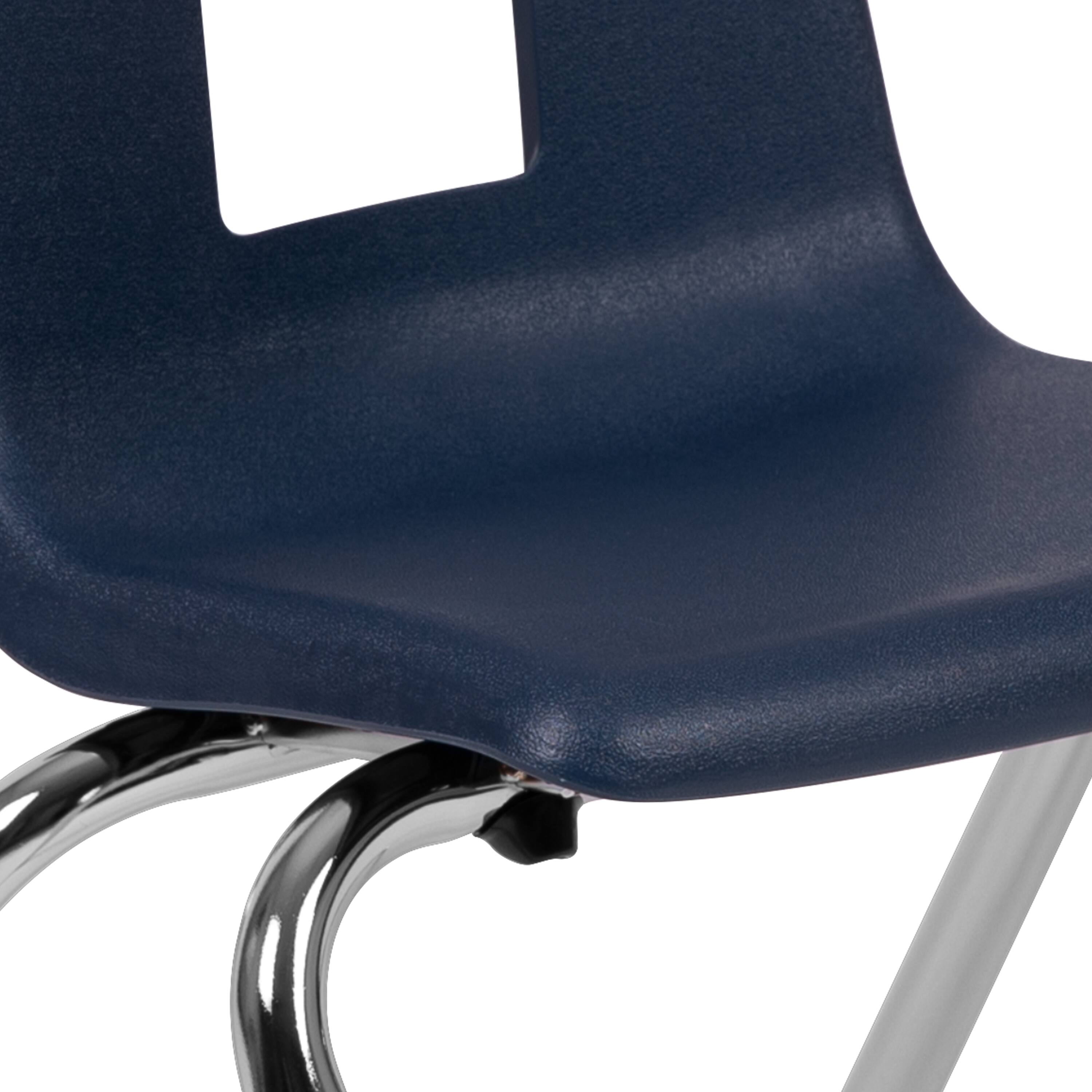 Alt View 9. Emma + Oliver - Student Stack School Chair - 12-inch - Navy.
