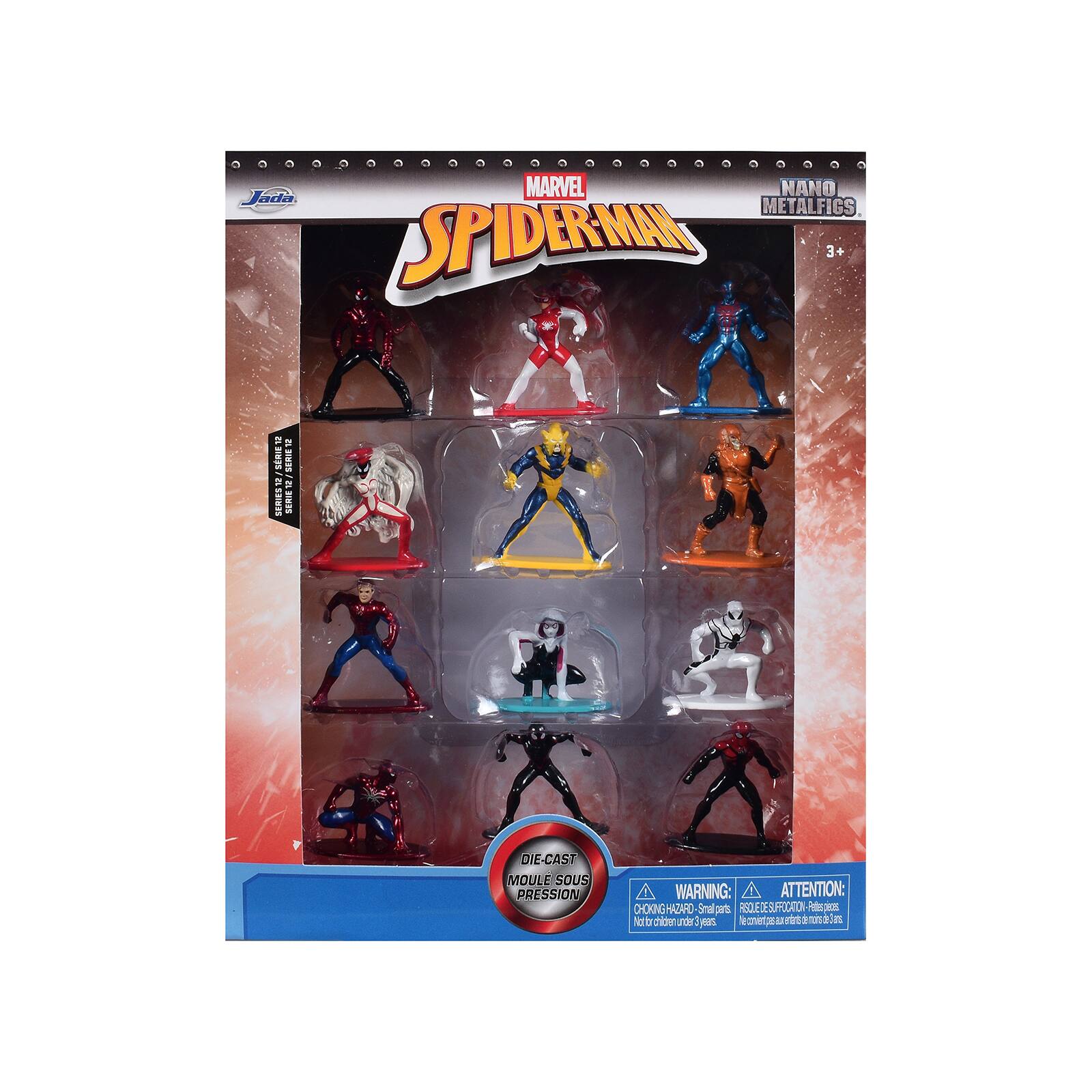 Jada MARVEL NANO METALFIGS SPIDERMAN NEE JL3IN30 D a PP SIREV DIE-CAST MOULE SOUS PRESSION A WARNING: A ATTENTION: CHOKING HAZARD Small parts. Not for children under 3 years.
