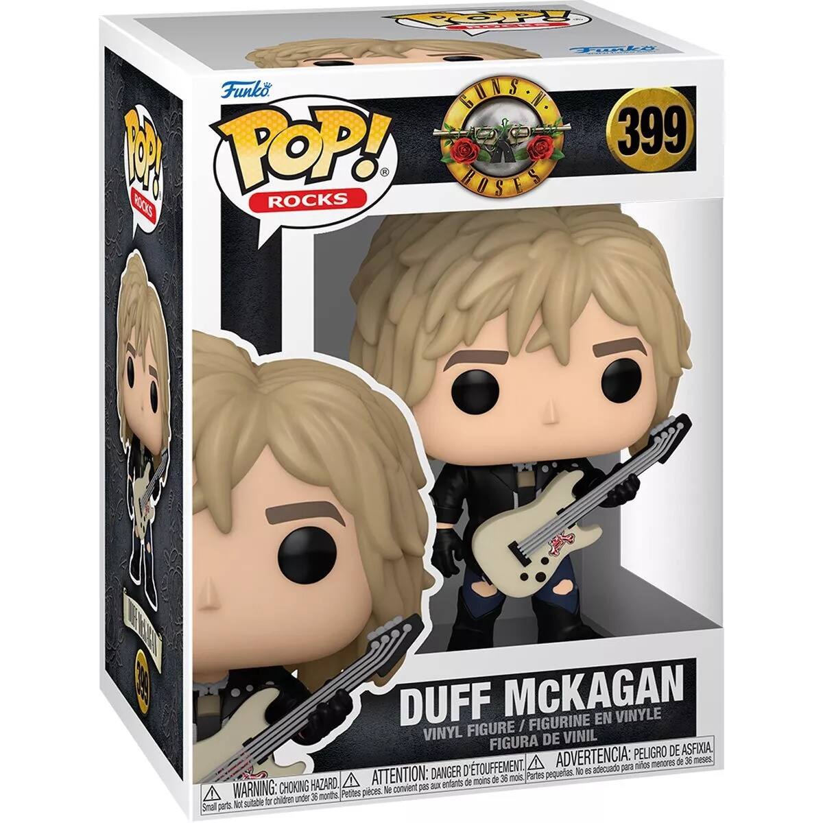 FOp TGALs Funko. HITSON 2 POP! 399 LISES ROCKS ROCKS F E DUFF MCKAGAN EN VINYLE FIGURE I FIGURINE VINYL DE VINIL FIGURA DE ASFIXIA ADVERTENCIA: PELIGRO 36 meses nitos menores de ATTENTION: DANGER D'TOUFFEMENT. Partes pequenas. No  adecuado pora de moins de 36 moi, CHOKING HAZARD. convient pes a ontants WARNING: under 36 morths Protes pieces. N Niot sutable or chidren Smal parts