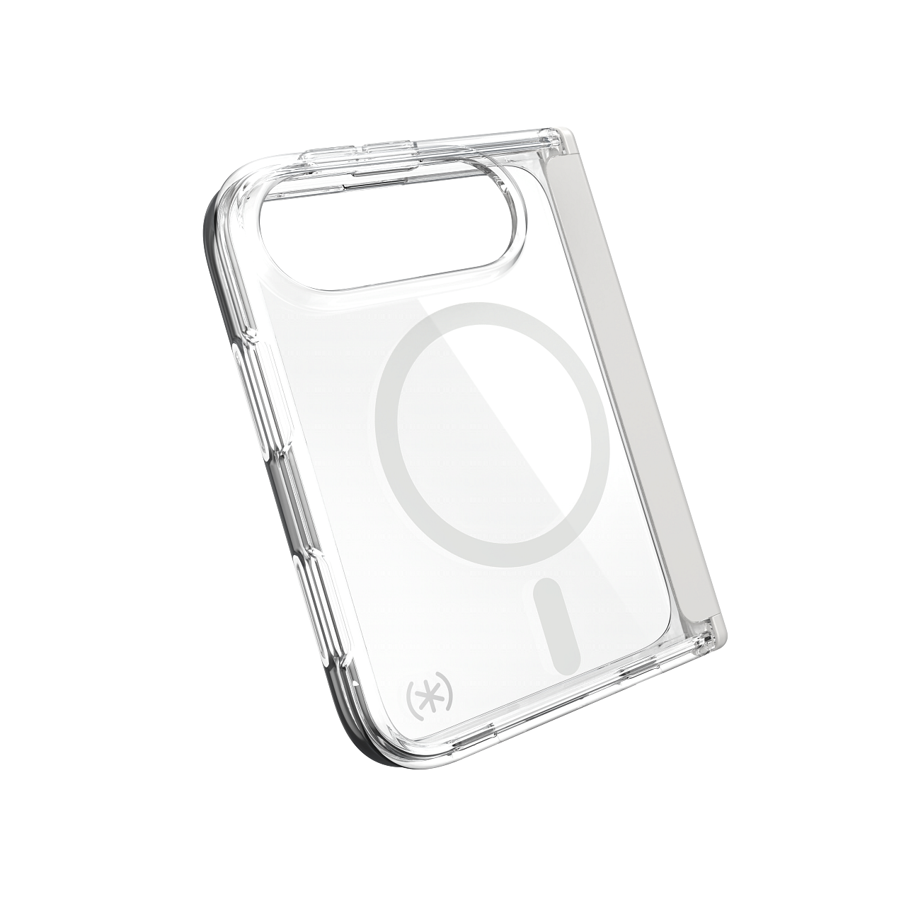Back. Speck - Presidio Perfect Clear Case with MagSafe for Apple iPhone Duo - Clear.