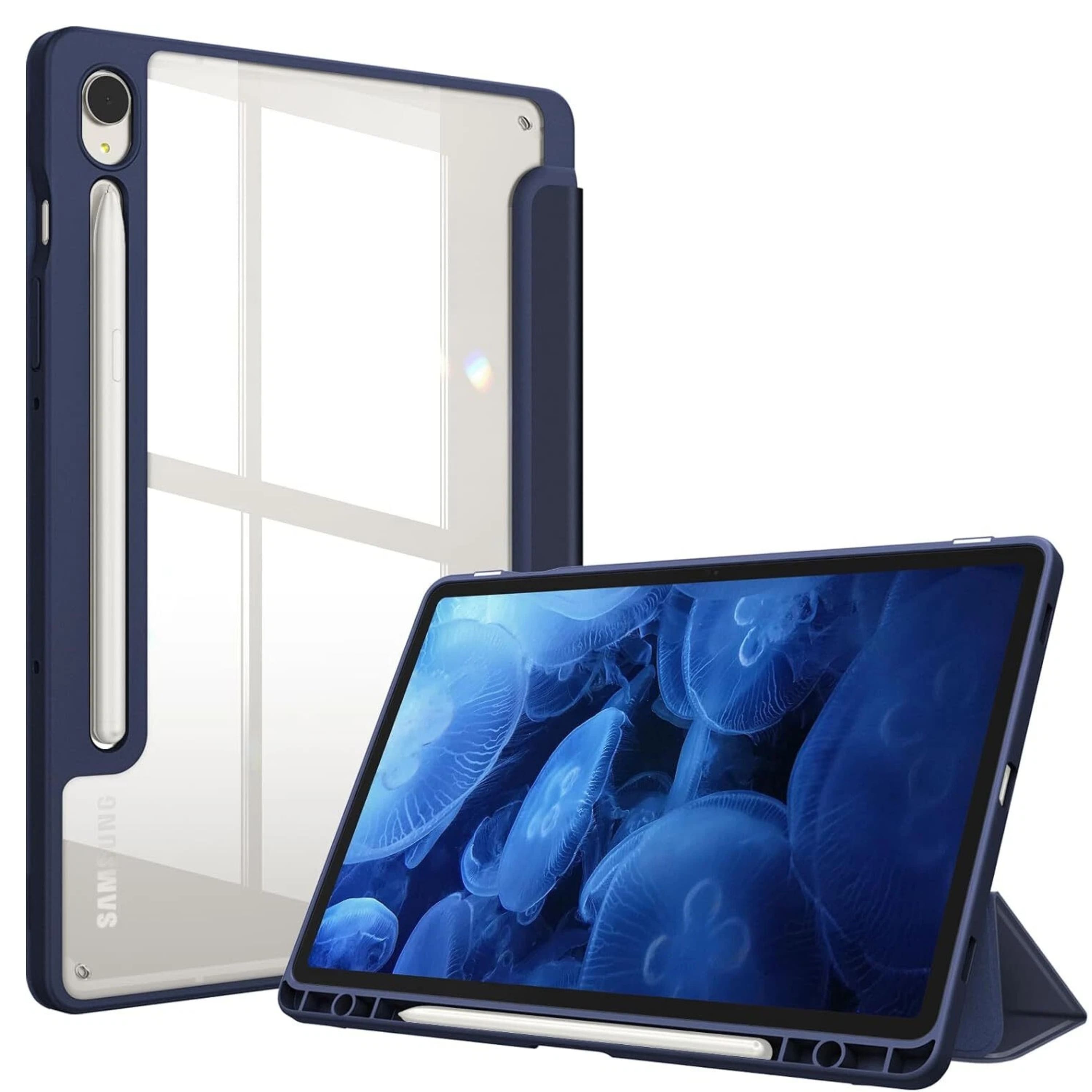 Kitcheniva - Slim Hybrid Protective Case For Samsung Galaxy Tab S10 FE/S9 FE/S9 10.9''–11'' Tablet - Navy