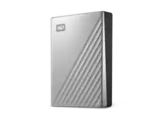 Front. Western Digital - WD 6TB Silver My Passport Ultra for Portable Storage External Hard Drive USB-C for Mac (WDBGKC0060BSL-WESN) - Silver.
