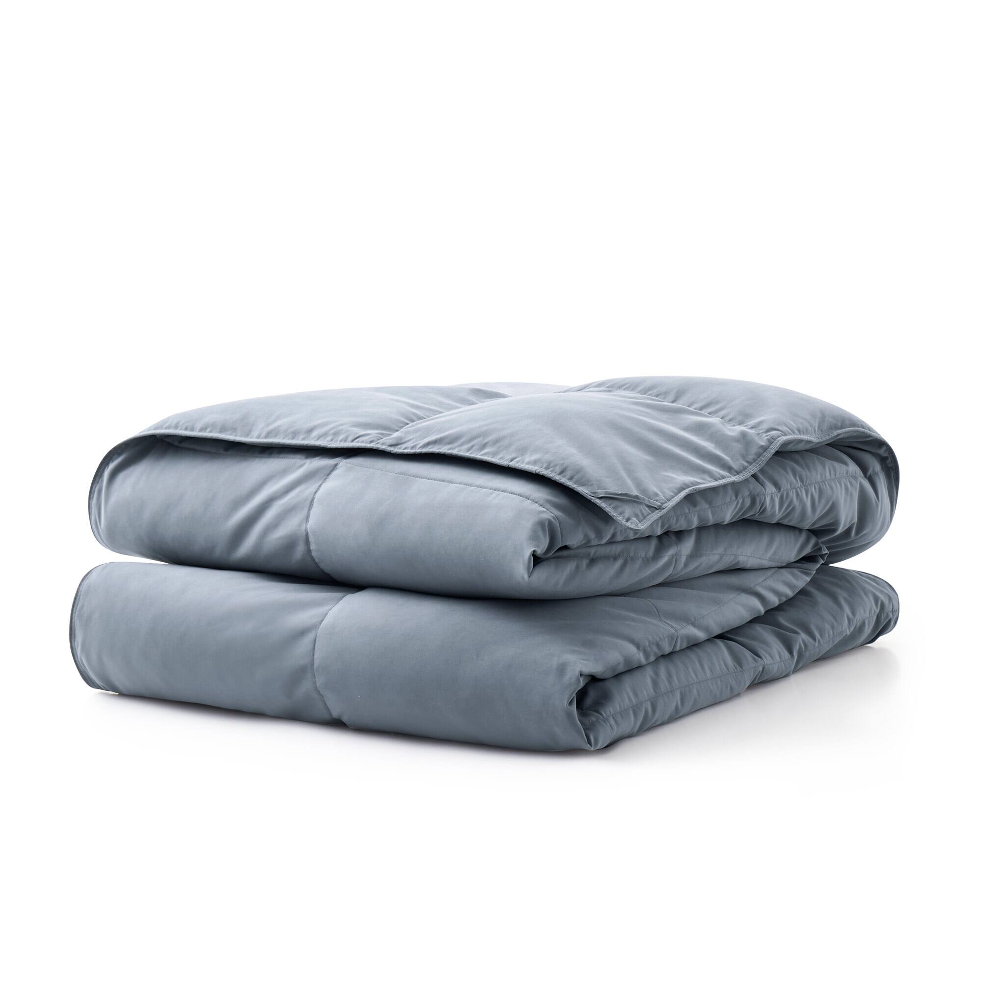 Alt View 1. Peace Nest - Peace Nest Lightweight Summer White Goose Down Feather Fiber Comforter Duvet Insert, Dark Gray, King - Dark Gray.