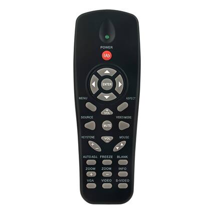 POWER
ENTER
MENU
ASPECT
SOURCE
VOL
VIDEO MODE
MUTE
MOUSE
KEYSTONE
VOL
AUTOADJ.
FREEZE
BLANK
ZOOM
ZOOM
INFO
VGA
VIDEO
S-VIDEO