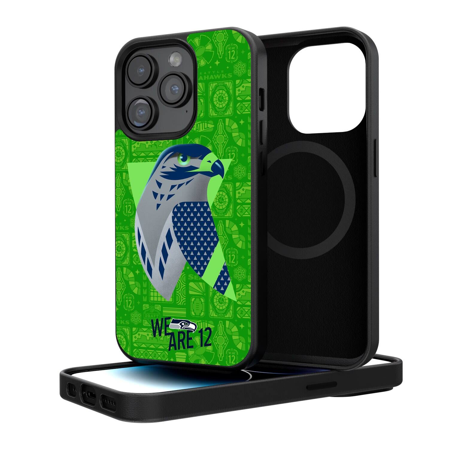Keyscaper - NFL - Seattle Seahawks iPhone Magnetic Bump Case - 15 Plus - Black price history on PriceWatchPro