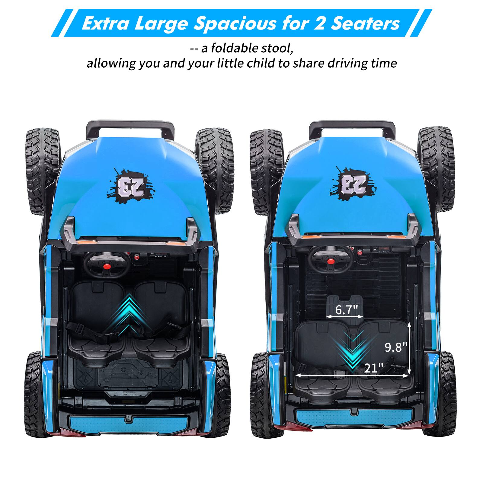 Maxxis Merch 24V 2 Seaters Ride On UTV with Remote Control, 5MPH ...